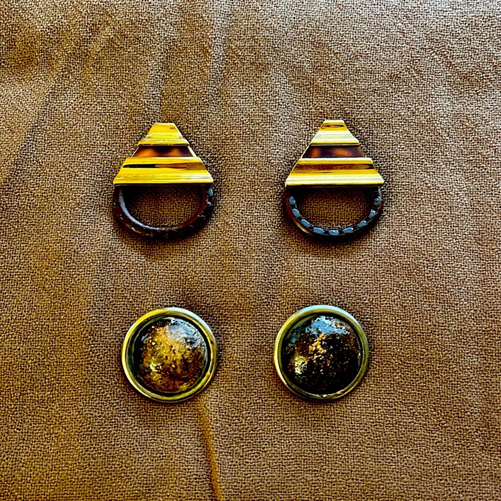 Set of statement earrings.